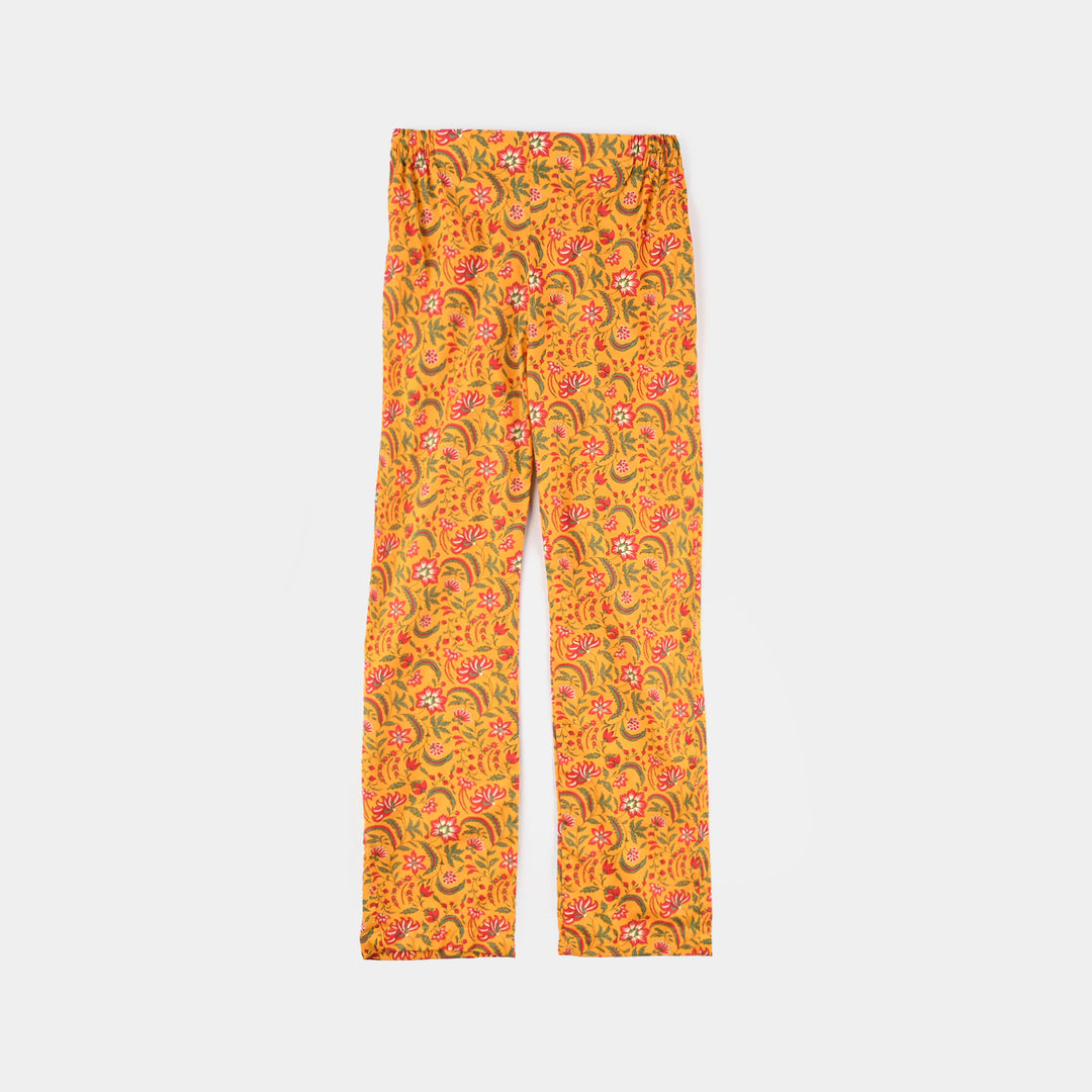 Teen Girls Cotton 2 PC Suit-Mustard