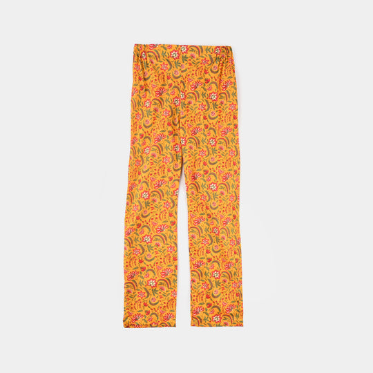 Teen Girls Cotton 2 PC Suit-Mustard