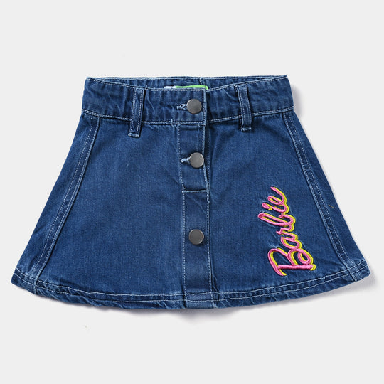 Infant Girls Denim rigid Skirt-Blue