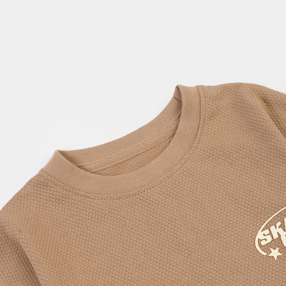 Boys Cotton PK T-Shirt H/S Skate Club- Smoke