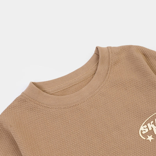 Boys Cotton PK T-Shirt H/S Skate Club- Smoke