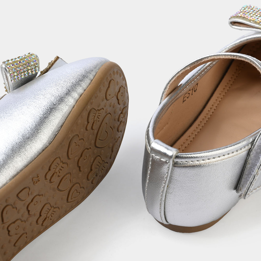 Girls Pumps ES-10-SILVER