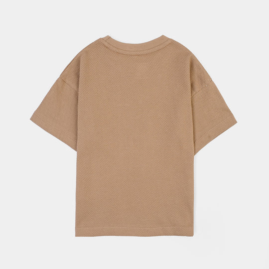 Boys Cotton PK T-Shirt H/S Skate Club- Smoke