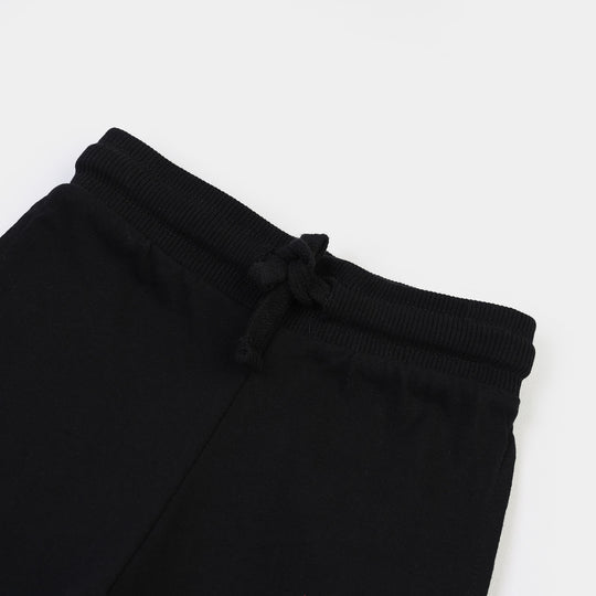 Boys Cotton Terry Short Hot wheels-Jet Black