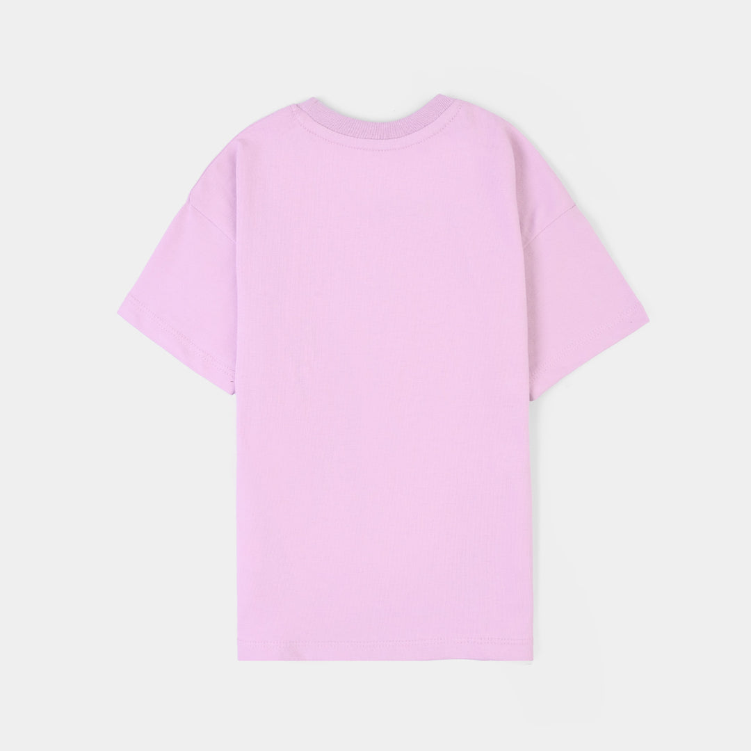 Girls 2x1 Rib T-Shirt Purple ERA