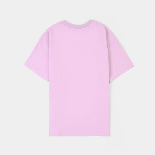 Girls 2x1 Rib T-Shirt Purple ERA