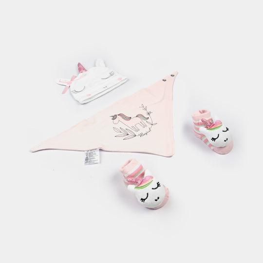 Baby Socks & Bib Set | 6M+