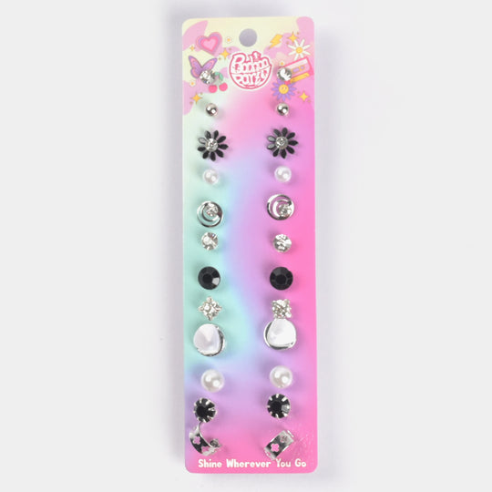 12 Pairs Charming Ears Studs/Tops For Girls