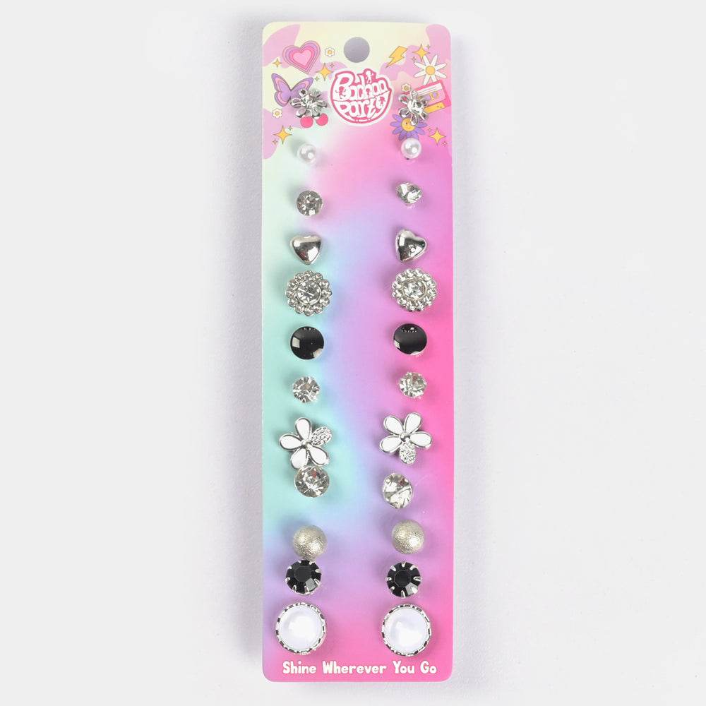 12 Pairs Charming Ears Studs/Tops For Girls