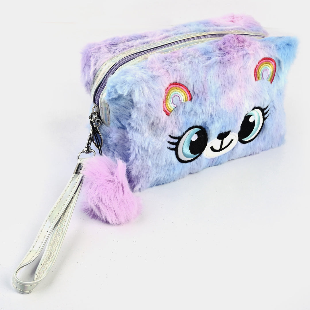 Cute Soft Fur Pouch For Girls