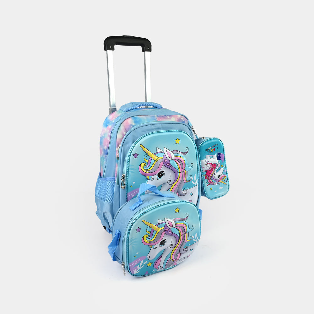 16" 3D Embossed Trolley Bag Set for Kids | Grade 1-4