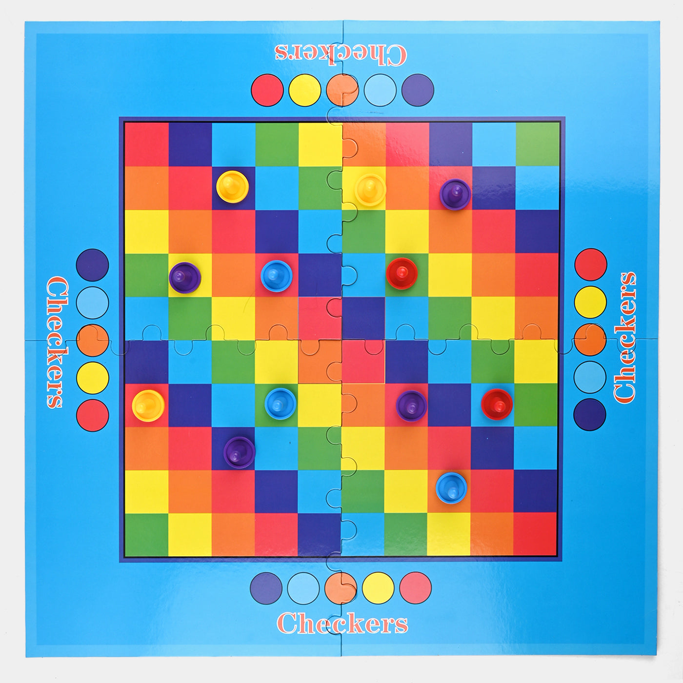 Puzzle Checkers Board Game For Kids