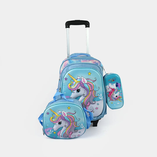 16" 3D Embossed Trolley Bag Set for Kids | Grade 1-4