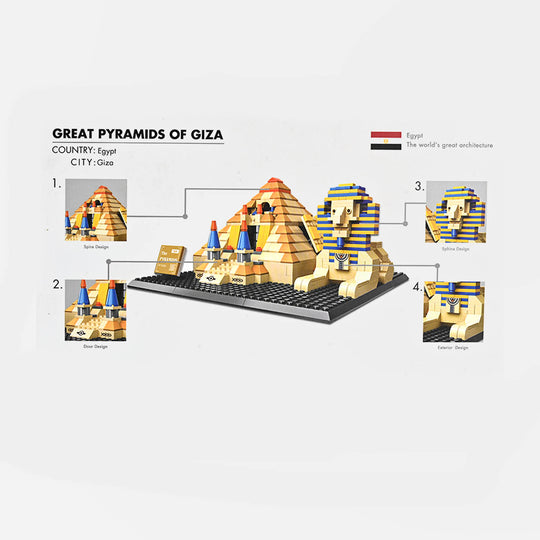 Educational Construction Great Pyramids of Giza Architecture Building Blocks Set | 623 Pcs
