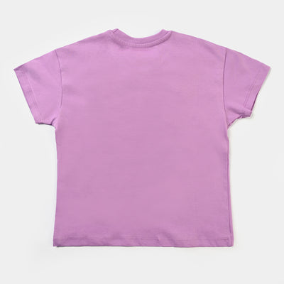 Girls Cotton Jersey T-Shirt H/S Character-ORCHID