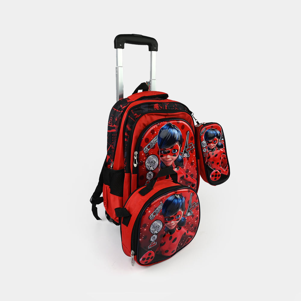 16" 3D Embossed Trolley Bag Set for Kids | Grade 1-4
