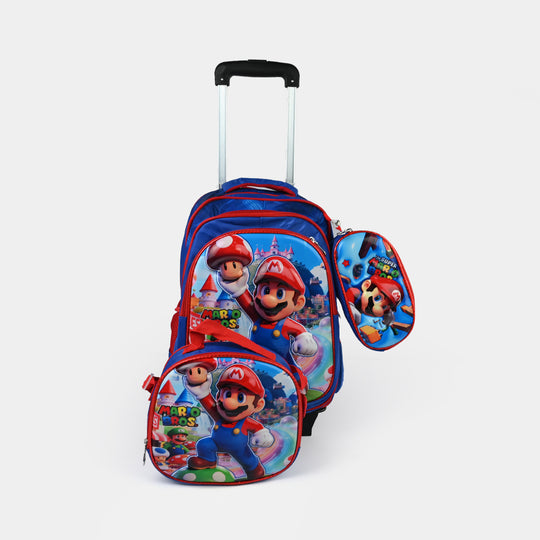16" 3D Embossed Trolley Bag Set for Kids | Grade 1-4