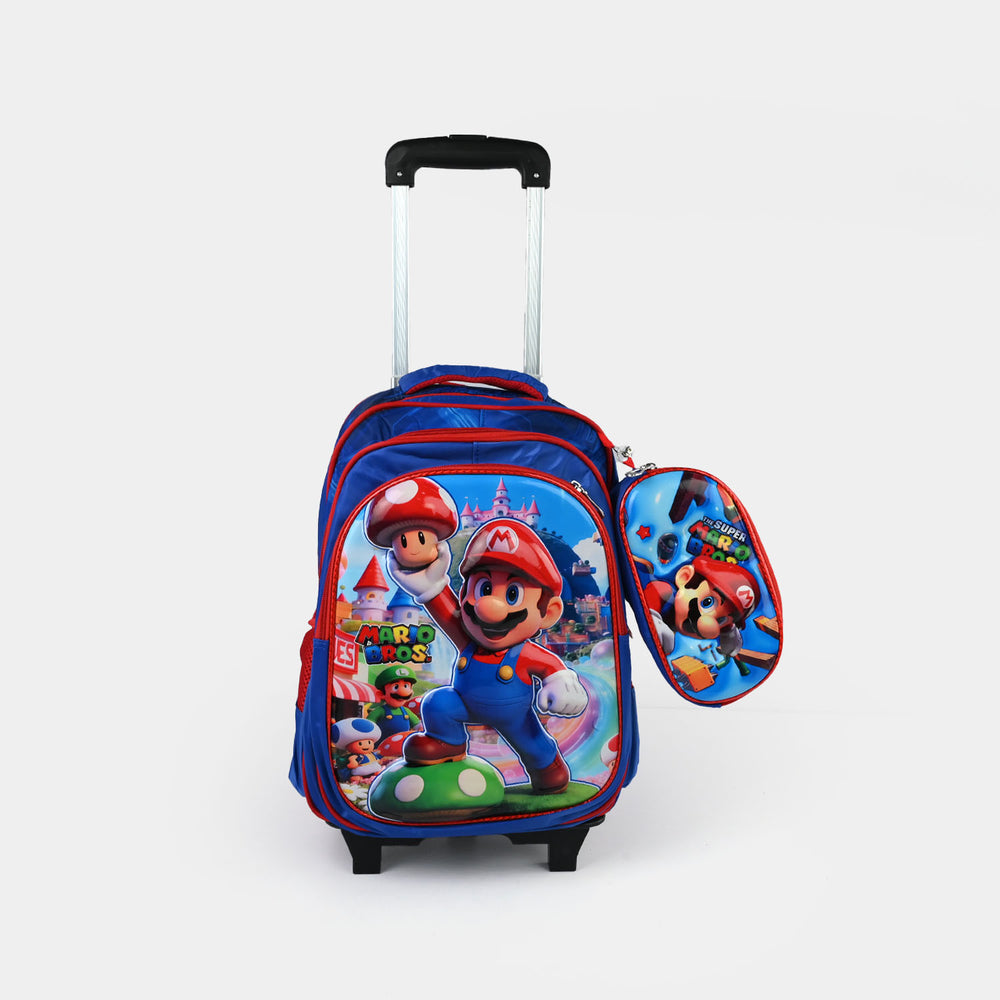 16" 3D Embossed Trolley Bag Set for Kids | Grade 1-4