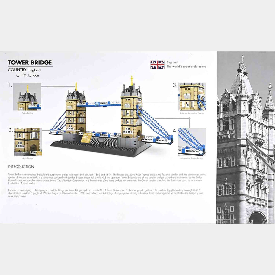 Educational Construction Architecture London Tower Bridge Blocks Toy