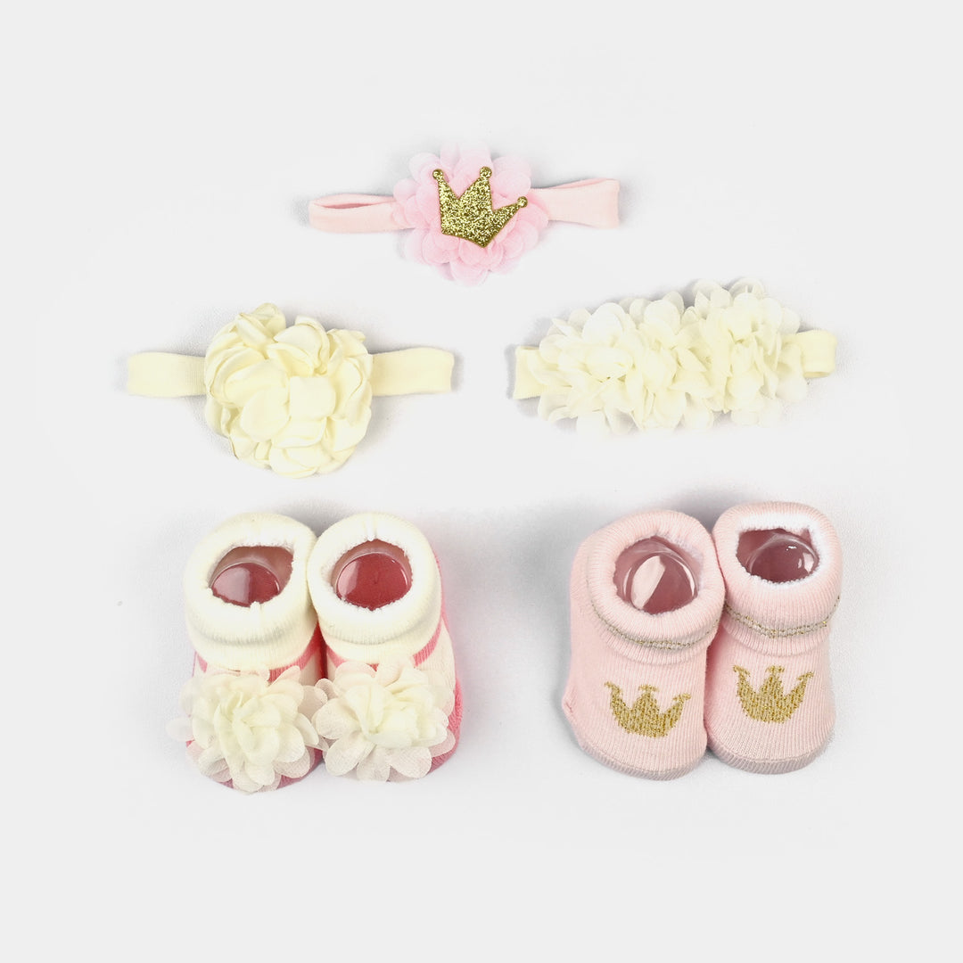 Baby Girl Socks & Headband Pack of 2