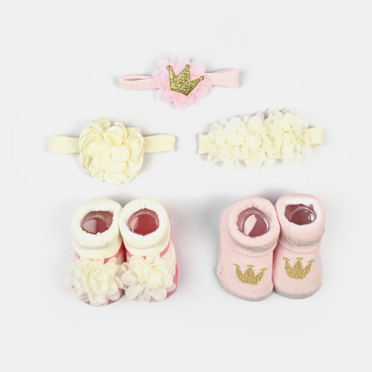 Baby Girl Socks & Headband Pack of 2