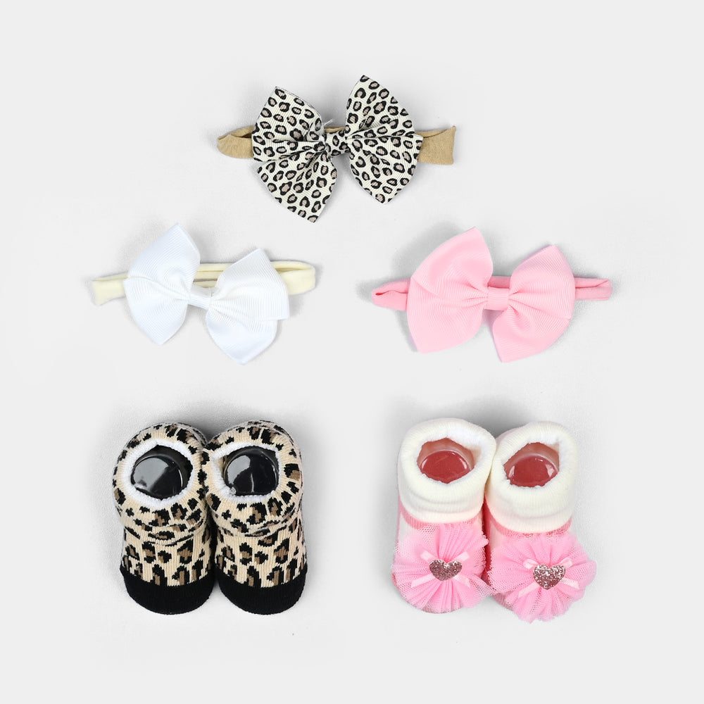 Baby Girl Socks & Headband Set