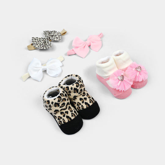 Baby Girl Socks & Headband Set