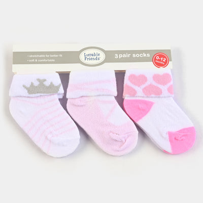 INFANT BABY 3 PAIR SOCKS | 0-12M