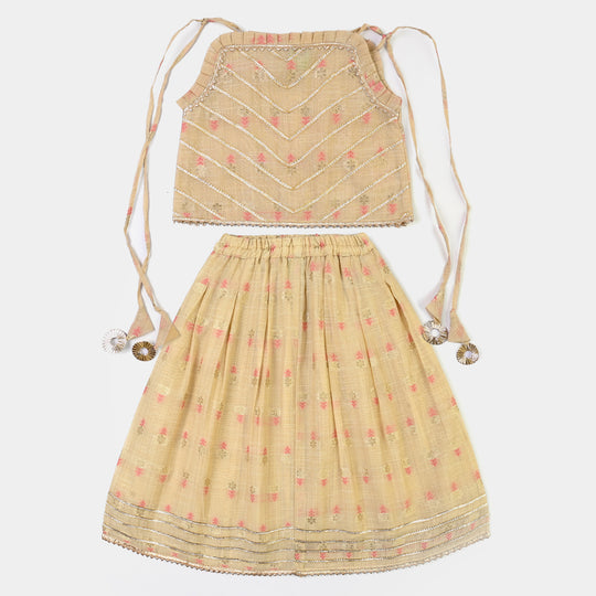 Infant Girls Jacquard 2Pcs Riwaj-BEIGE