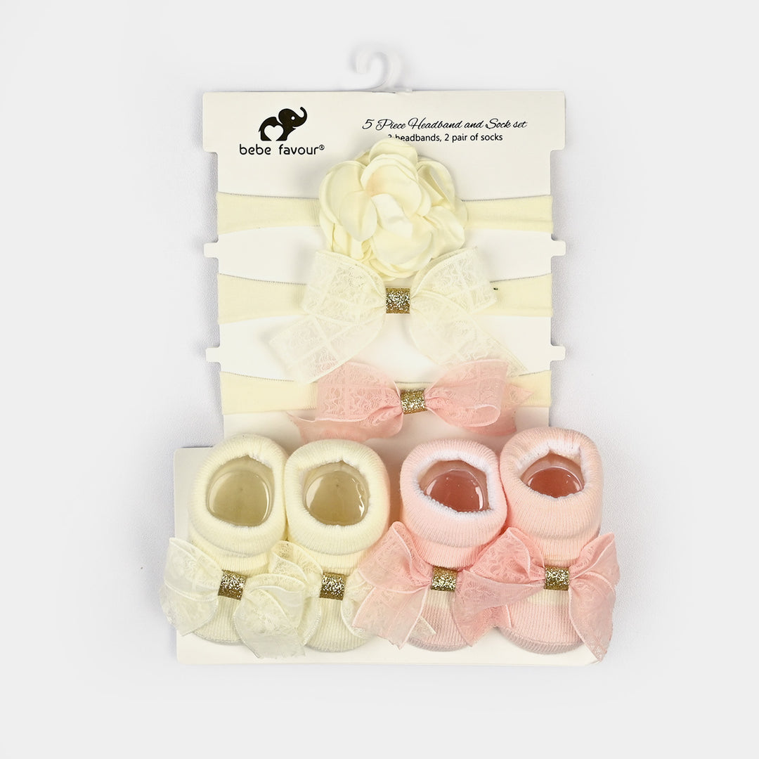 Baby Girl Socks & Headband Pack of 2