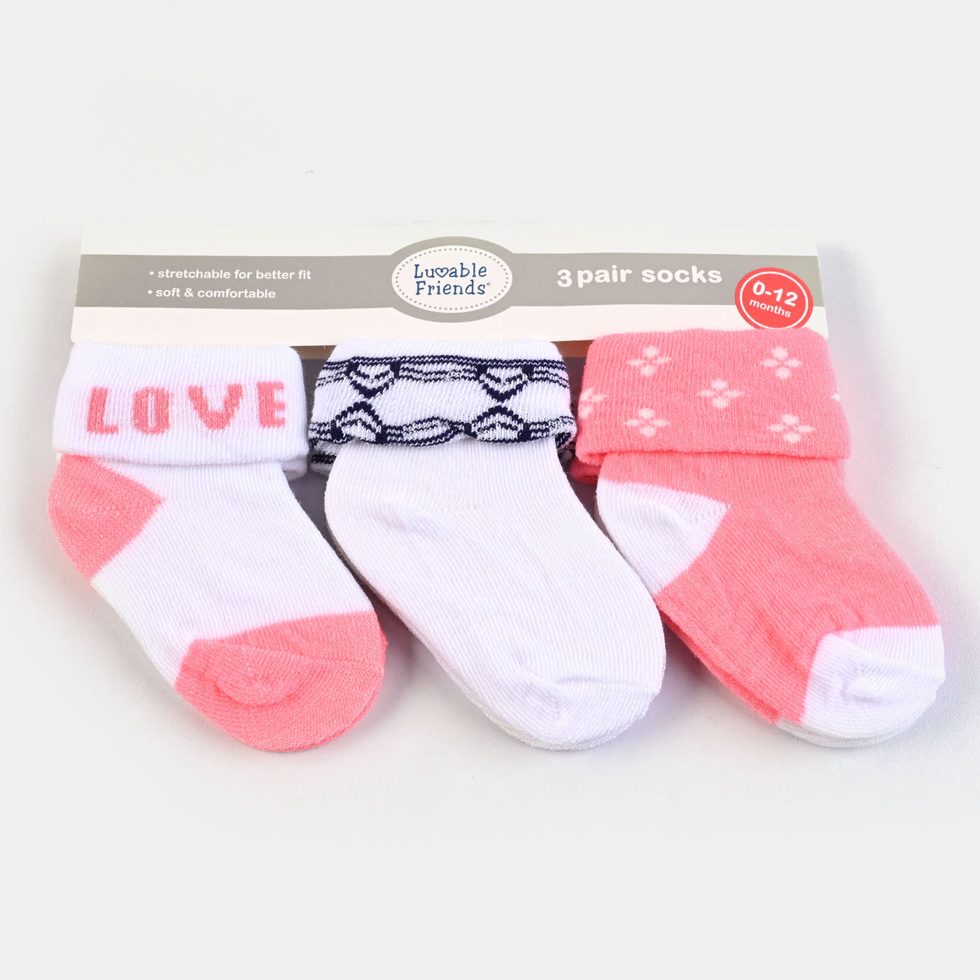 Charm Design Socks Pack of 3 Pair For Infant