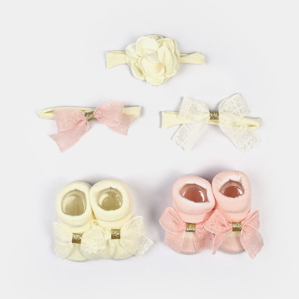 Baby Girl Socks & Headband Pack of 2