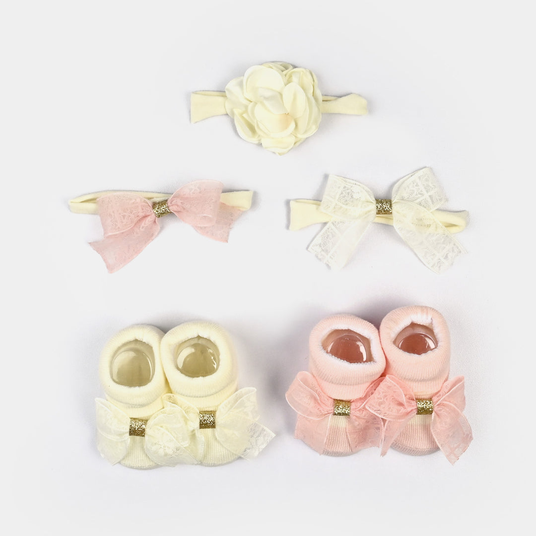 Baby Girl Socks & Headband Pack of 2