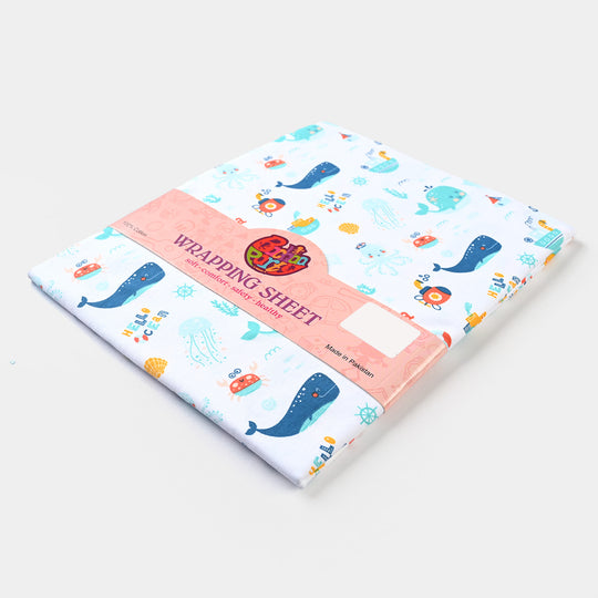 Wrapping Sheet Marine Life-White