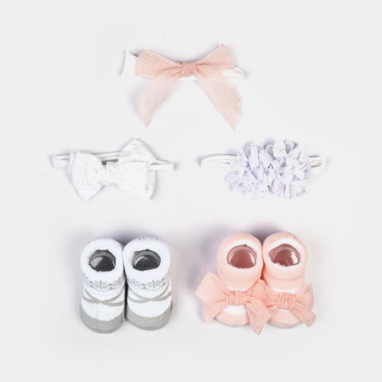 Baby Girl Socks & Headband Pack of 2