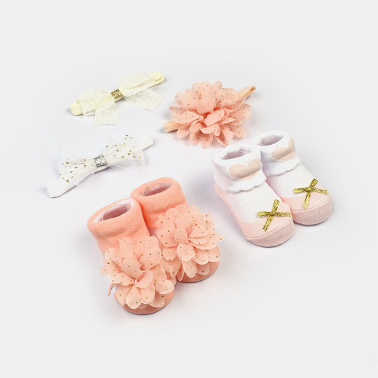 Baby Girl Socks & Headband Pack of 2