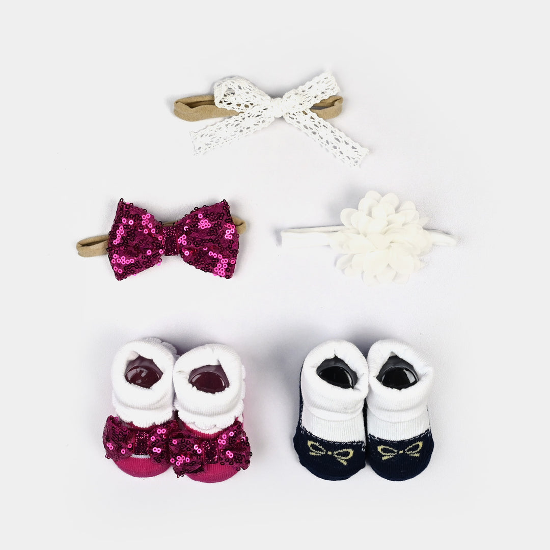 Baby Girl Socks & Headband Pack of 2