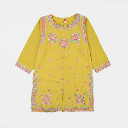 Girls Cotton Jacquard 3Pcs Sumbul - Green
