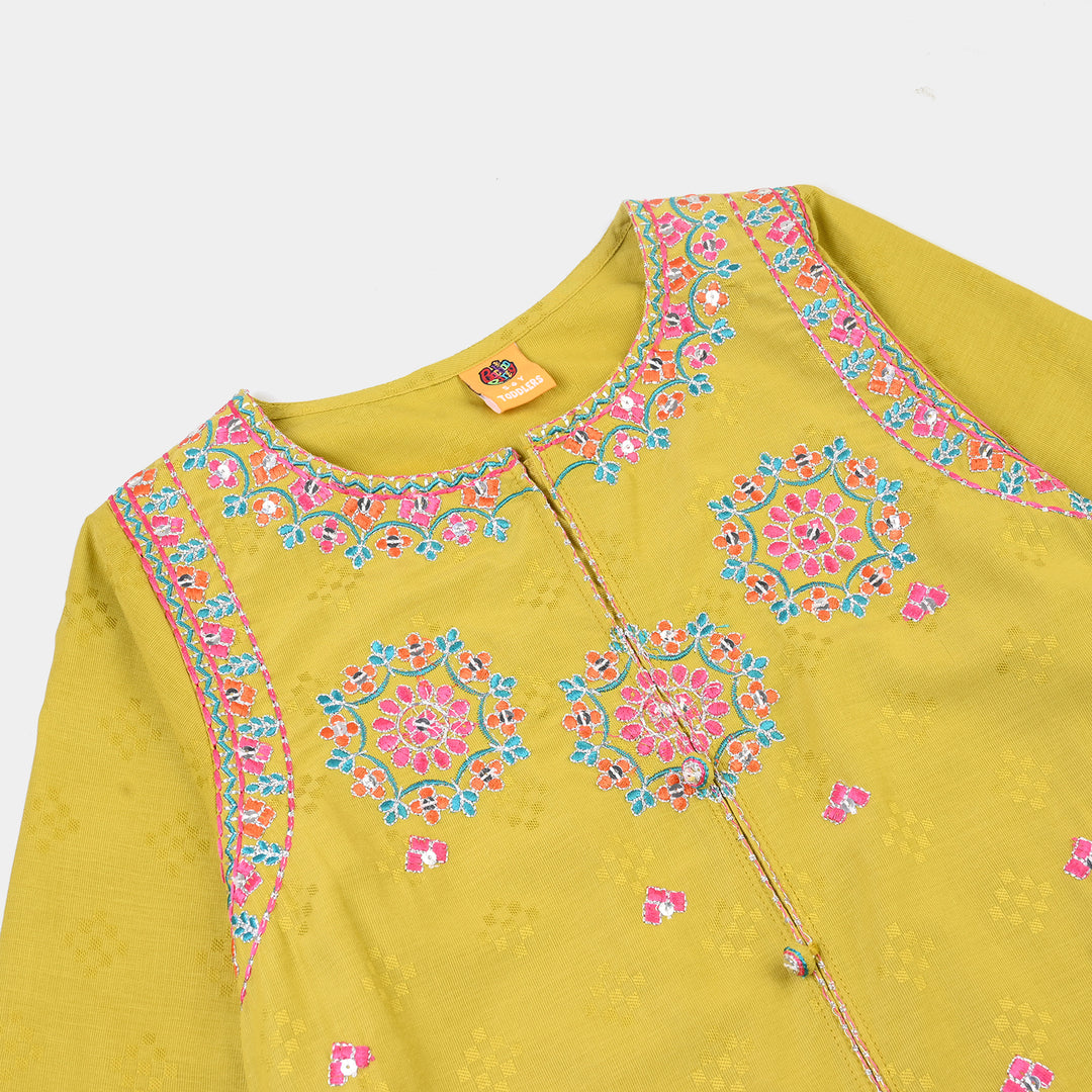 Girls Cotton Jacquard 3Pcs Sumbul - Green