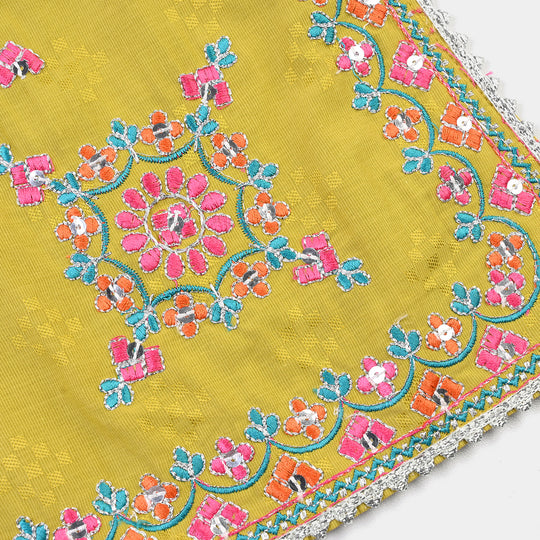 Girls Cotton Jacquard 3Pcs Sumbul - Green