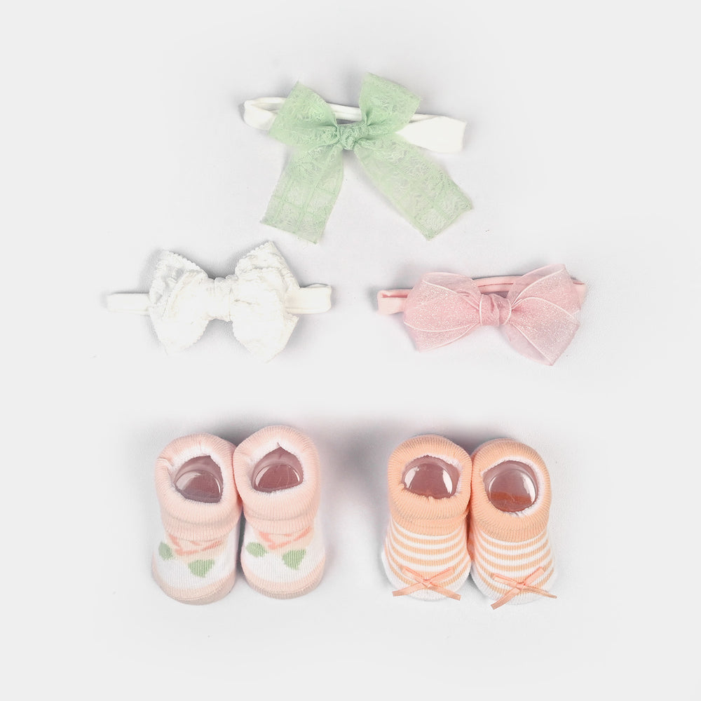 Baby Girl Socks & Headband Pack of 2
