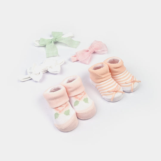 Baby Girl Socks & Headband Pack of 2