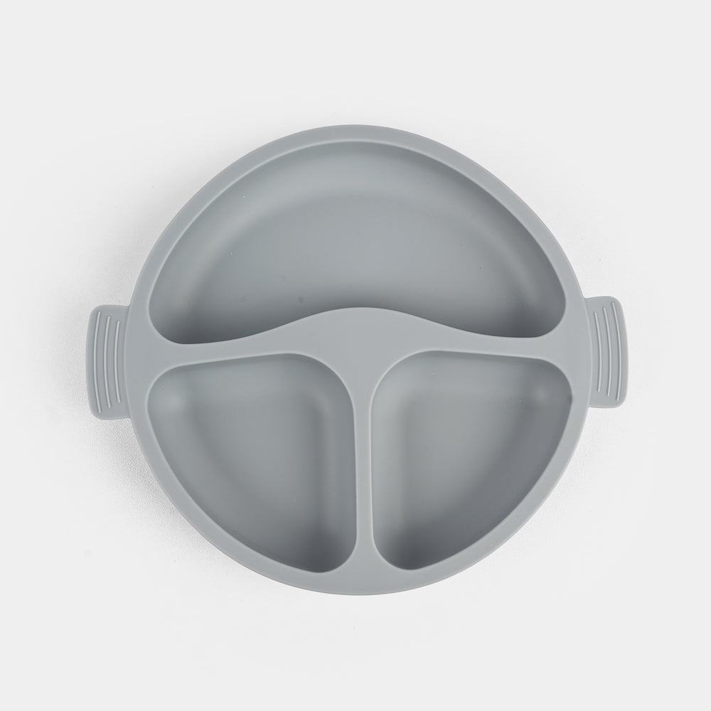 Baby Silicone Plate with Fork & Spoon Set