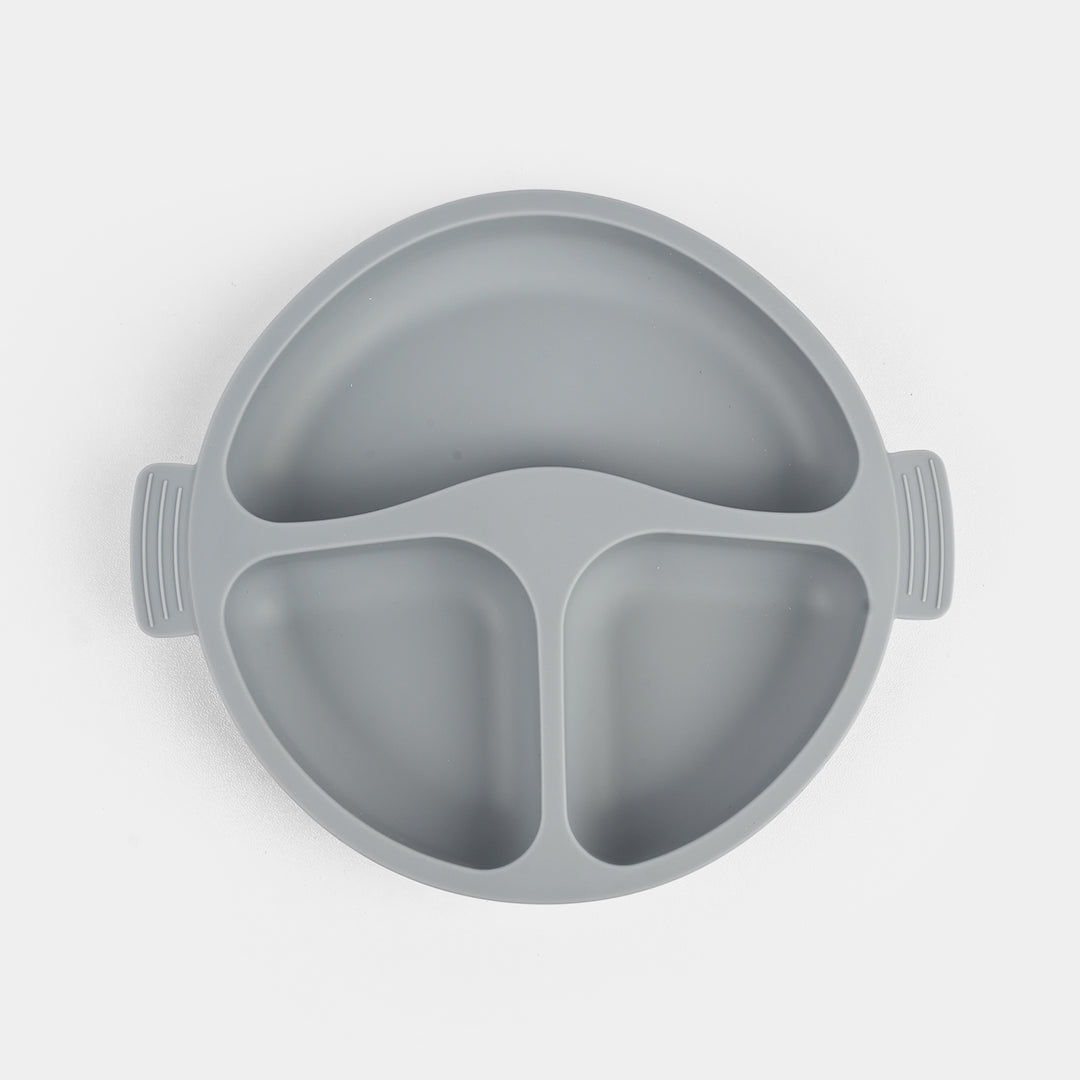 Baby Silicone Plate with Fork & Spoon Set