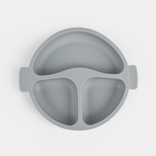 Baby Silicone Plate with Fork & Spoon Set