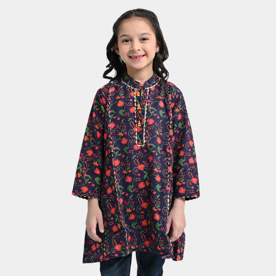 Girls Cotton Printed Kurti Bahaar-Purple