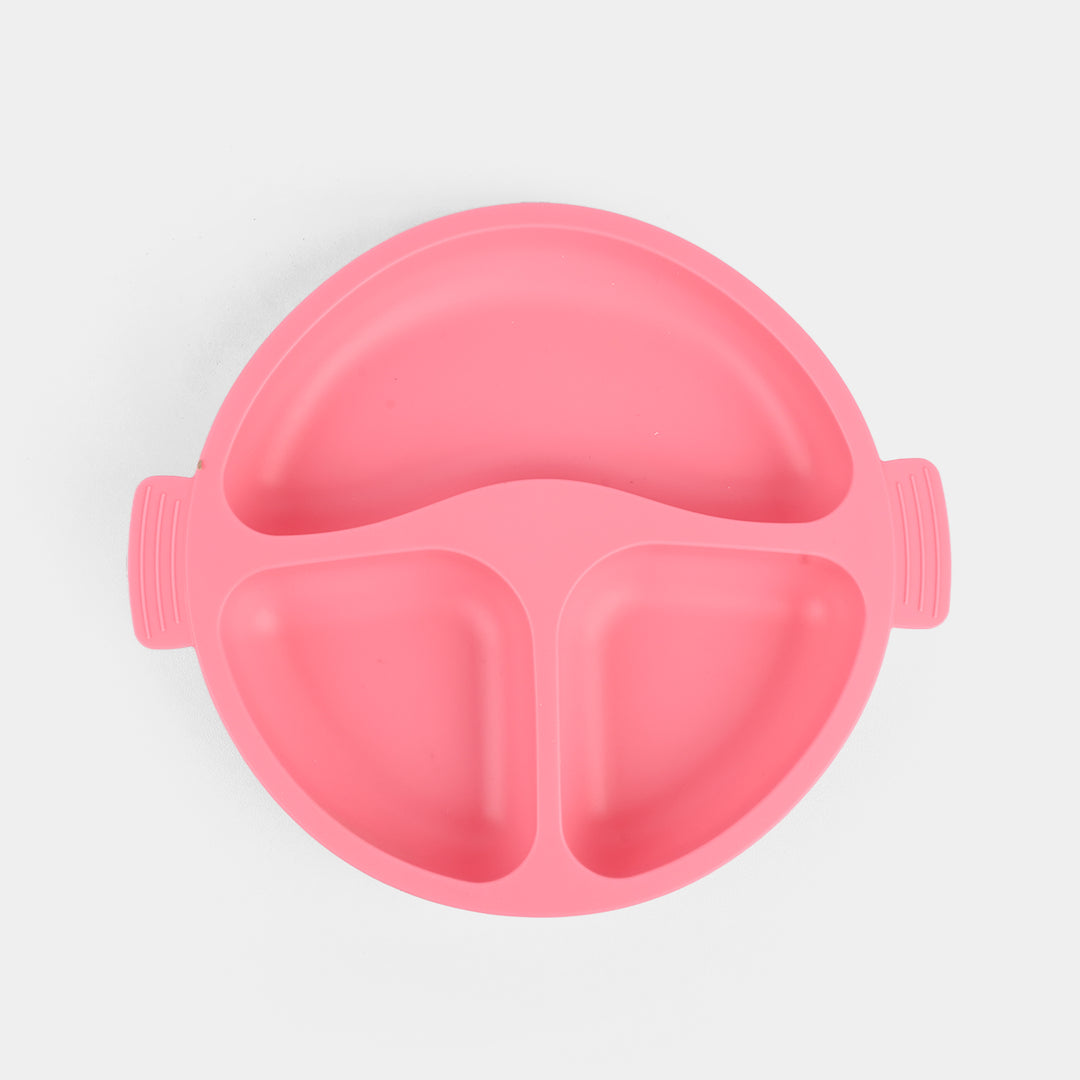 Baby Silicone Plate with Fork & Spoon Set