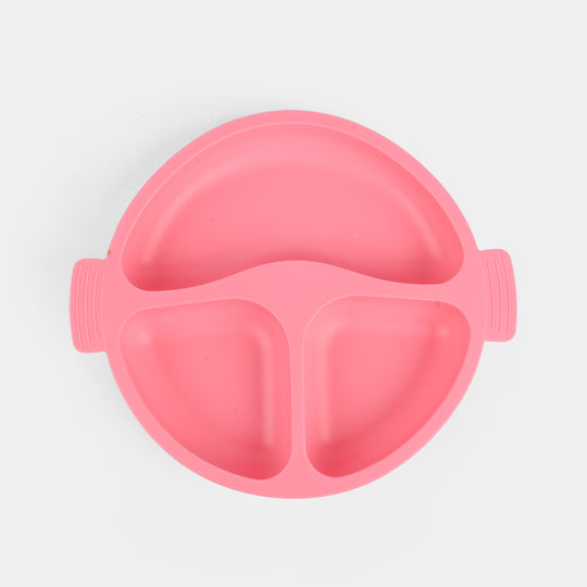 Baby Silicone Plate with Fork & Spoon Set