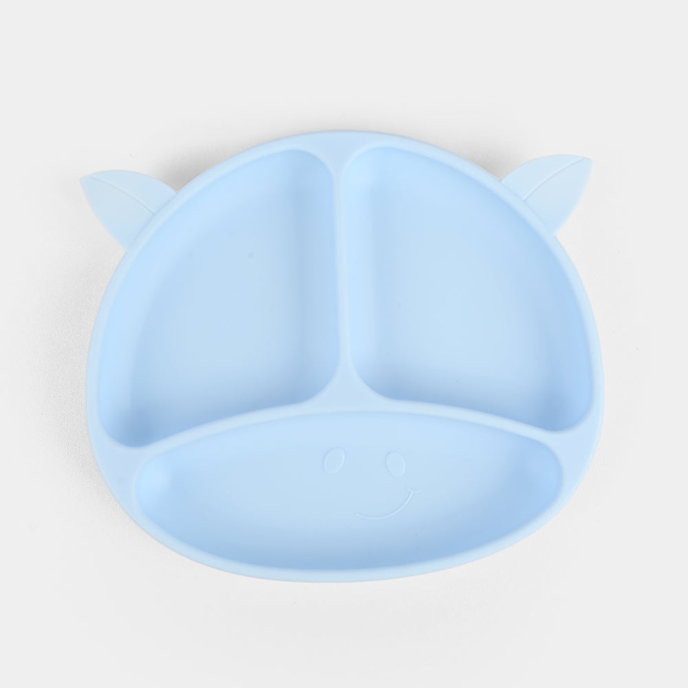 Baby Silicone Plate with Fork & Spoon Set