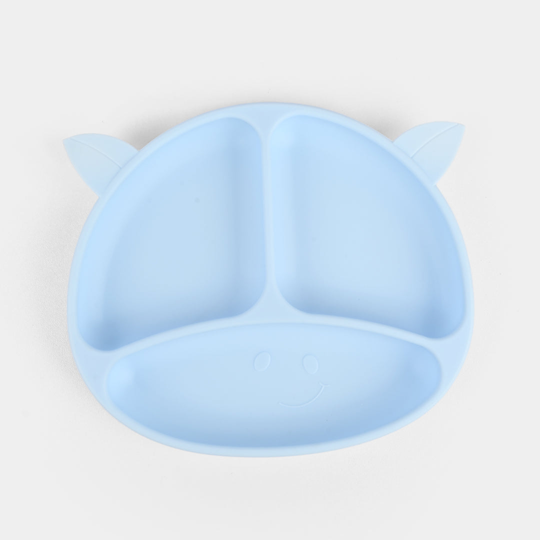 Baby Silicone Plate with Fork & Spoon Set